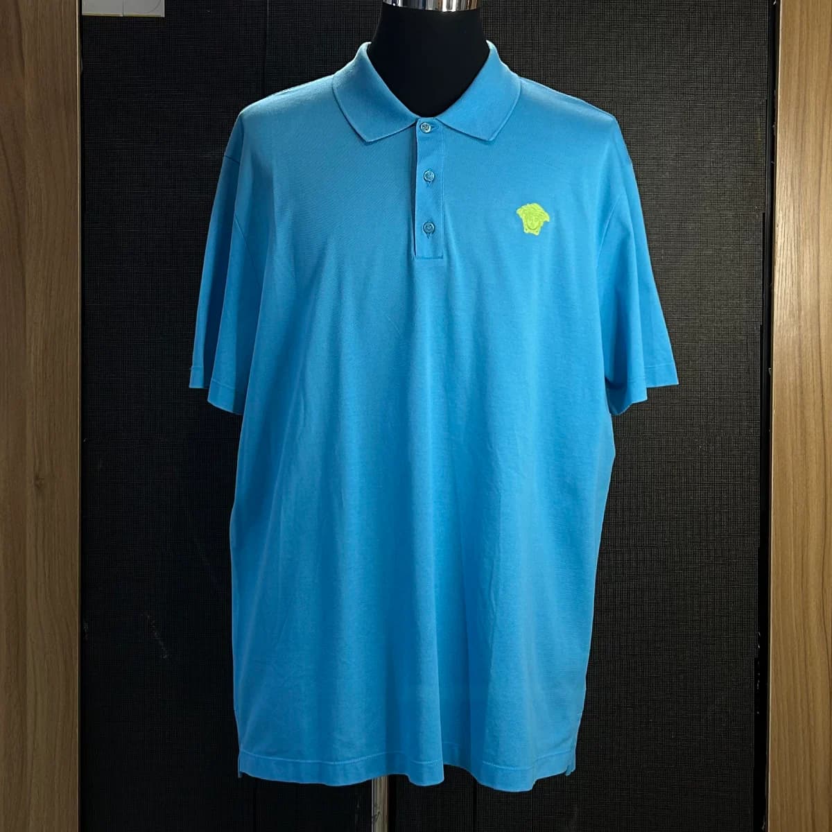 Versace embroided medusa polo shirt