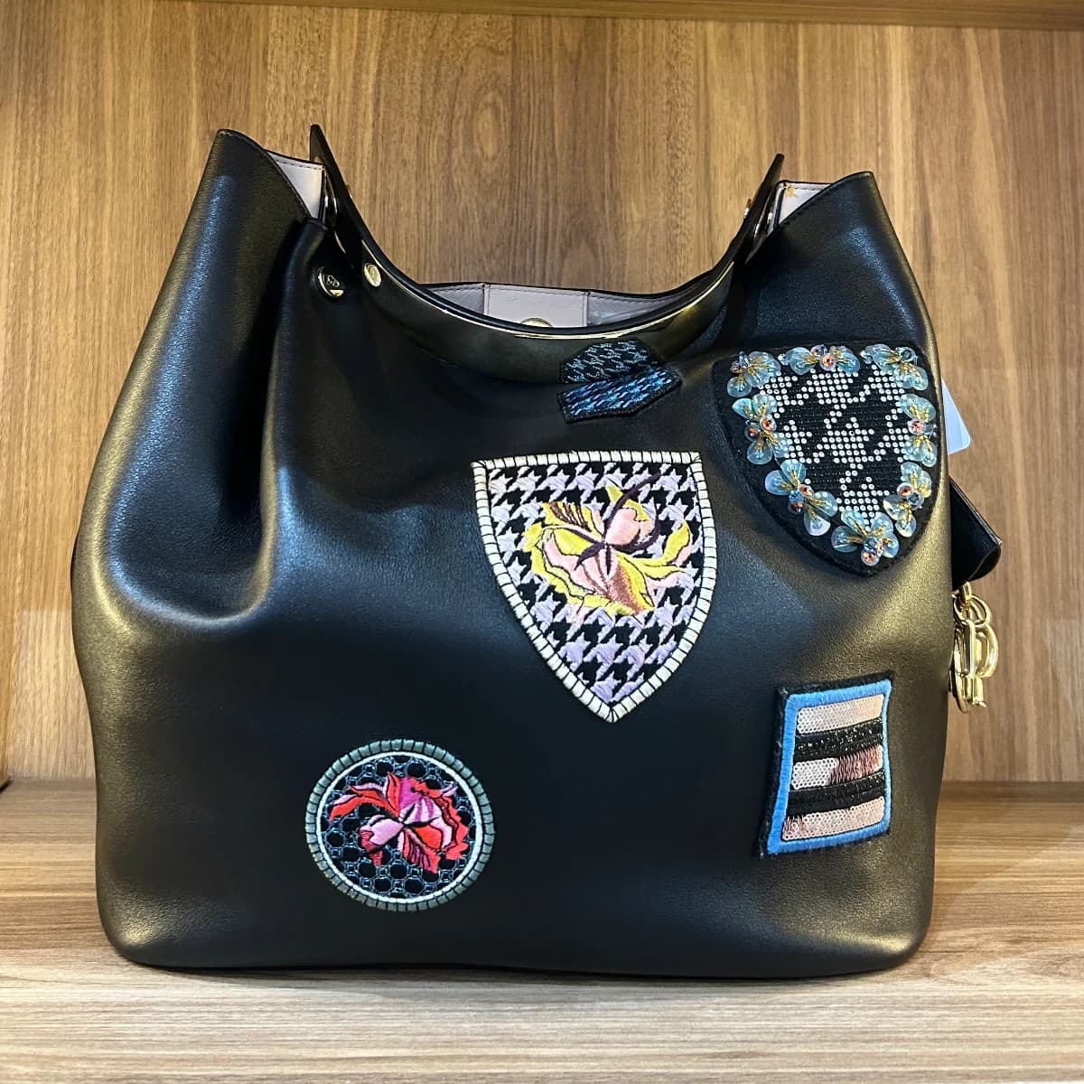 Diorific Patch Bucket Bag