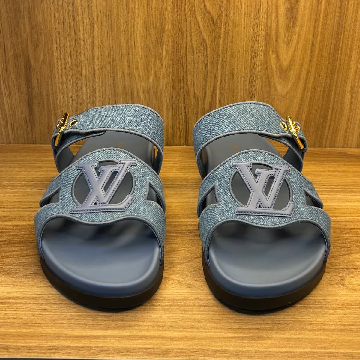 Isola comfort flat mule features goat leather and lambskin
