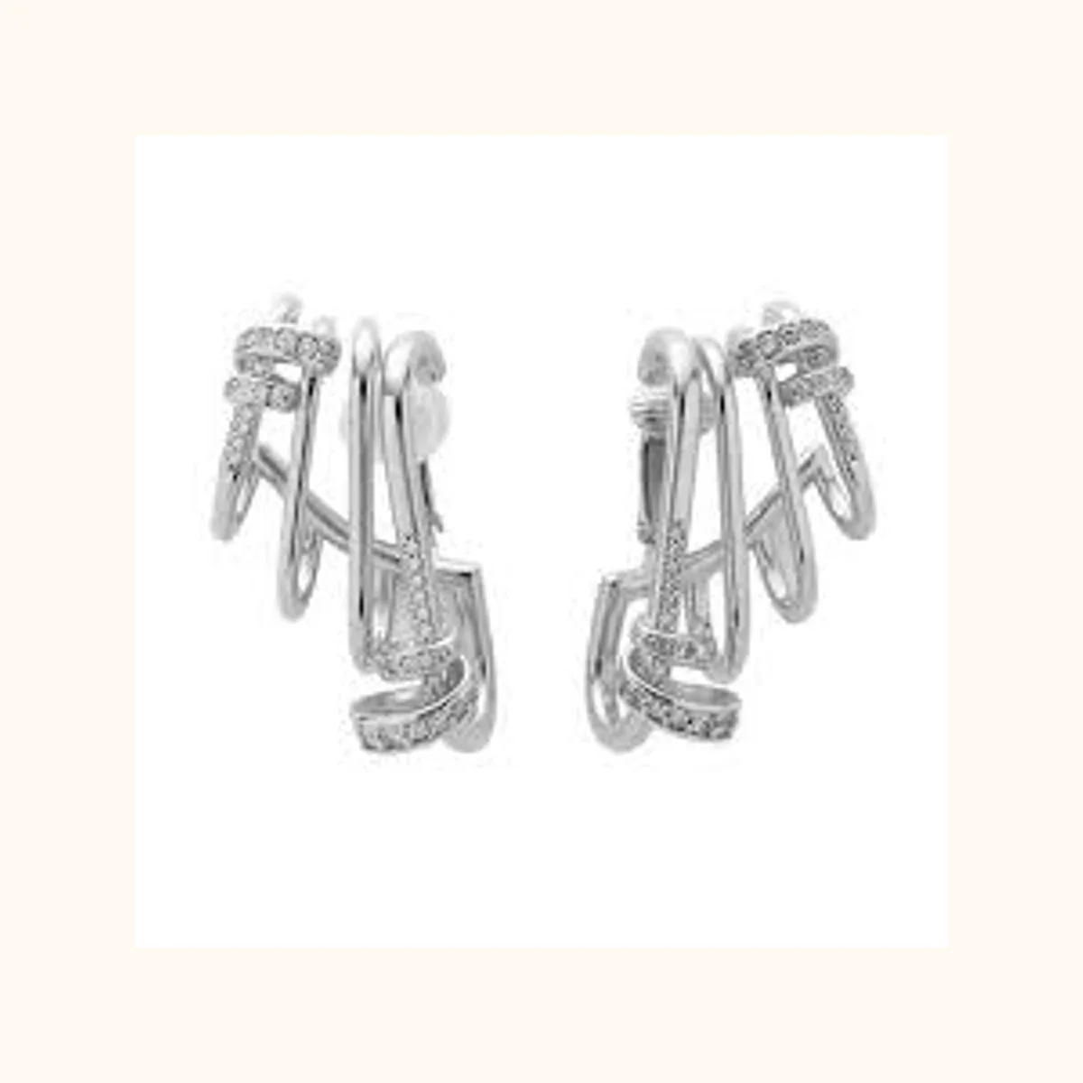 Silver Tone Ear cuffs