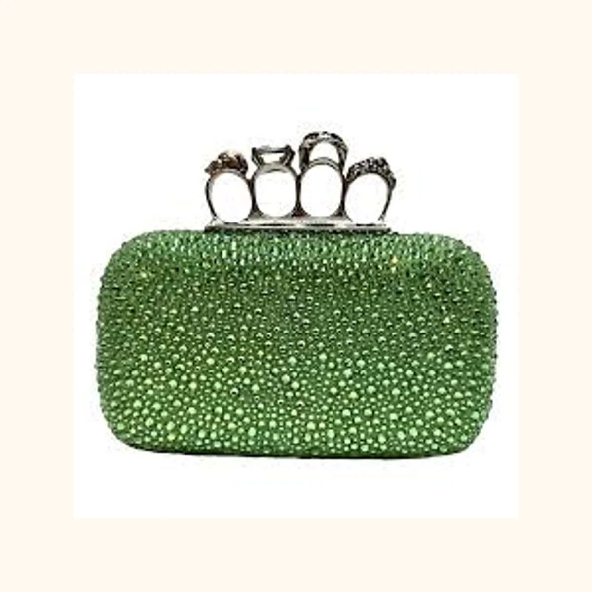 MC Queen Skull four ring clutch(light green)