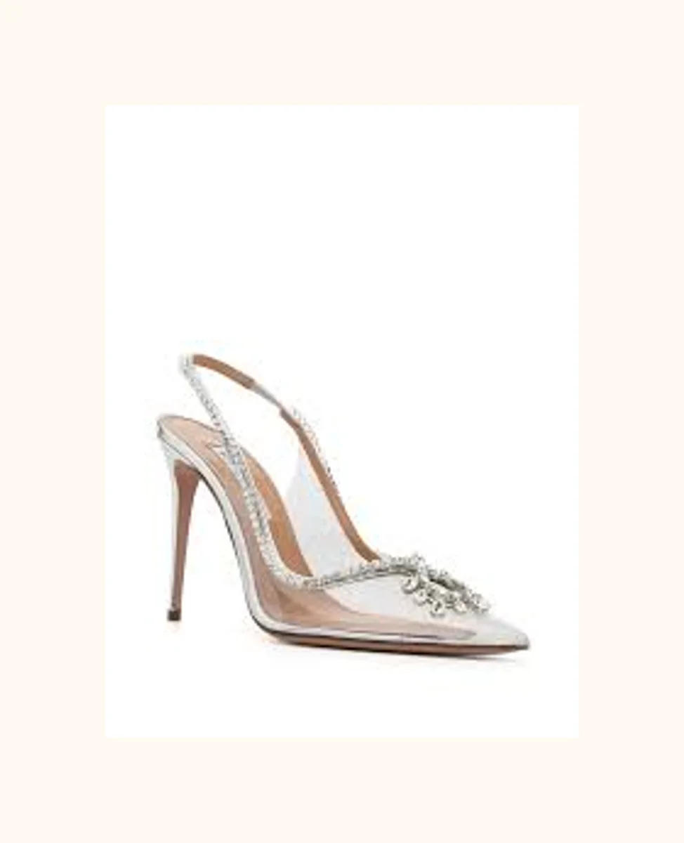 Seduction crystal sling pumps