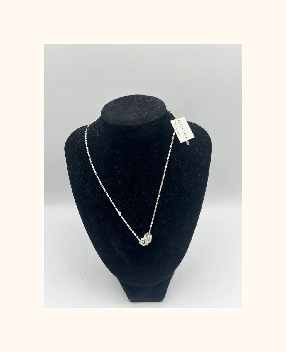 cube sterling silver necklace